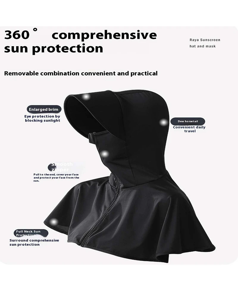 Piscifun Women Uv Protection Balaclava Hat Face Neck Cover Breathable Outdoor Sun Cap