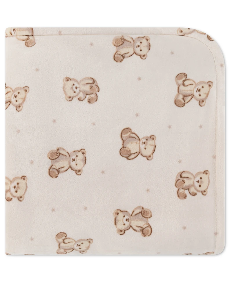 Huggies Baby Boys' and Girls' Allover Bear Graphic Print Blanket