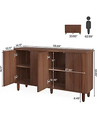 Tribesigns Buffet Cabinet with Storage Doors