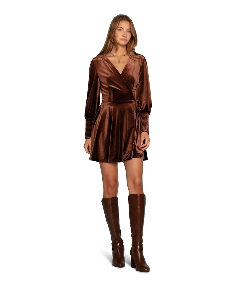 Belle and Bloom Women's Loved You First Velvet Mini Dress