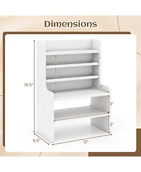 Sugift 6-Tier Desktop Organizer Mini Storage Rack with 2 Removable Shelves