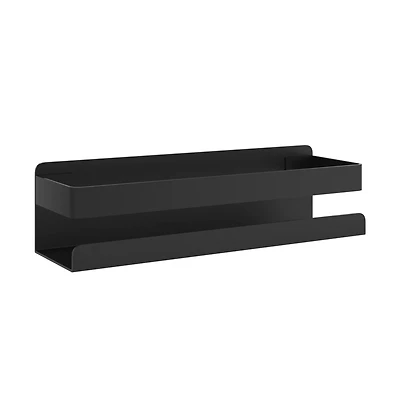 vidaXL Shower Shelf Matt Black 9.1"x2.6"x2.4" Brushed 304 Stainless Steel