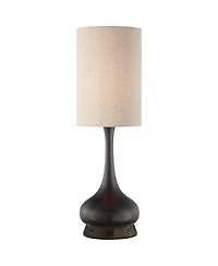 360 Lighting Modern Table Lamp with Usb and Ac Power Outlet Workstation Charging Base 24.5" High Droplet Living Room Desk Office