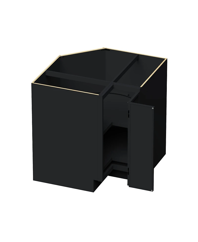 Boyel Living 33" Lazy Susan Base Cabinet, Ready to Assemble Kitchen Cabinet with Solid Wood Frame, Soft-Close Slides and Hinges