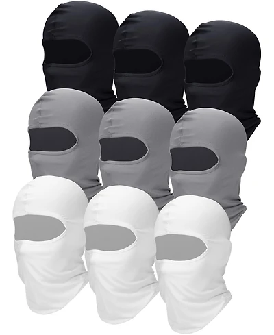 Piscifun 9 Pack Men's Balaclava Face Cover Warm Uv Protection Winter Outdoor Sports Gear