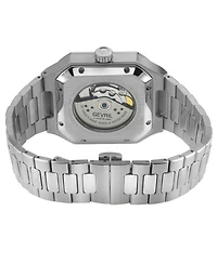 Gevril Men's Swiss Made Grand Concourse Swiss Automatic Silver Stainless Steel Bracelet Watch
