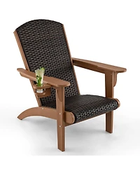 Gouun Wicker Adirondack Chair for Patio and Garden