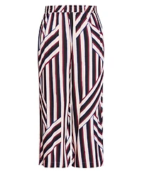 City Chic Plus Haylee Pull-On Wide-Leg Stripe Pants