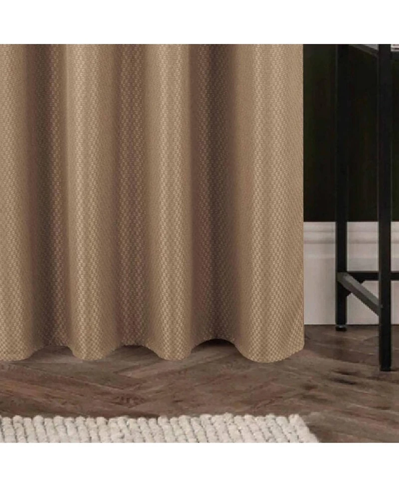 Olivia Gray 100percentaage Polyester 250 Gsm Basket Weave Ian Luxury Jacquard Blackout Grommet Curtain Panel