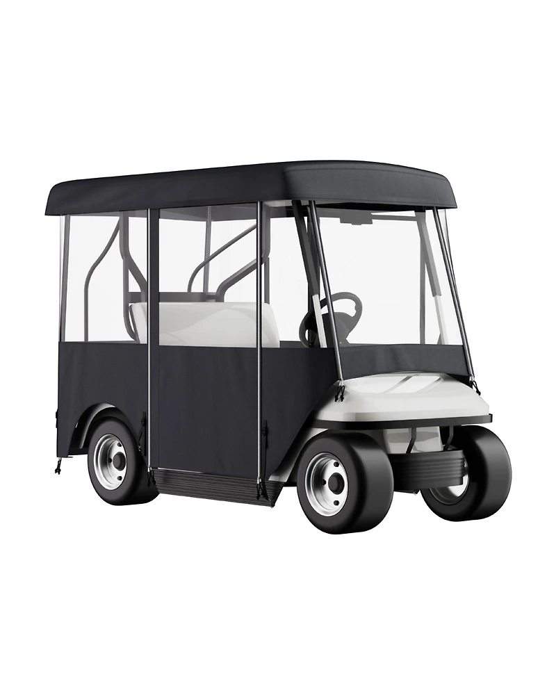 Hongge 4-Person Golf Cart Driving Enclosure 86 in with Transparent Windows for Ezgo Club Car and Yamaha