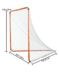 Hongge Portable 6 x 6 ft Lacrosse Goal with Steel Frame and Carry Bag for Backyard Shooting Drills