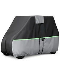 Hongge Full Coverage Golf Cart Cover for 4-Passenger Carts 600D Oxford with Pu Coating and Three Zipper Doors