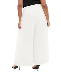 City Chic Plus Abbie Fully Lined Wide Leg Pant