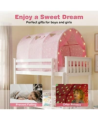 Hongge Glow-in-the-Dark Stars String Lights 3-Piece Bed Tent, Ages 3+