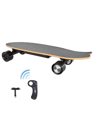 Hongge Electric Skateboard Longboard with Remote Reaching 13.7 mph and 7.5 Mile Range for Adults and Teens
