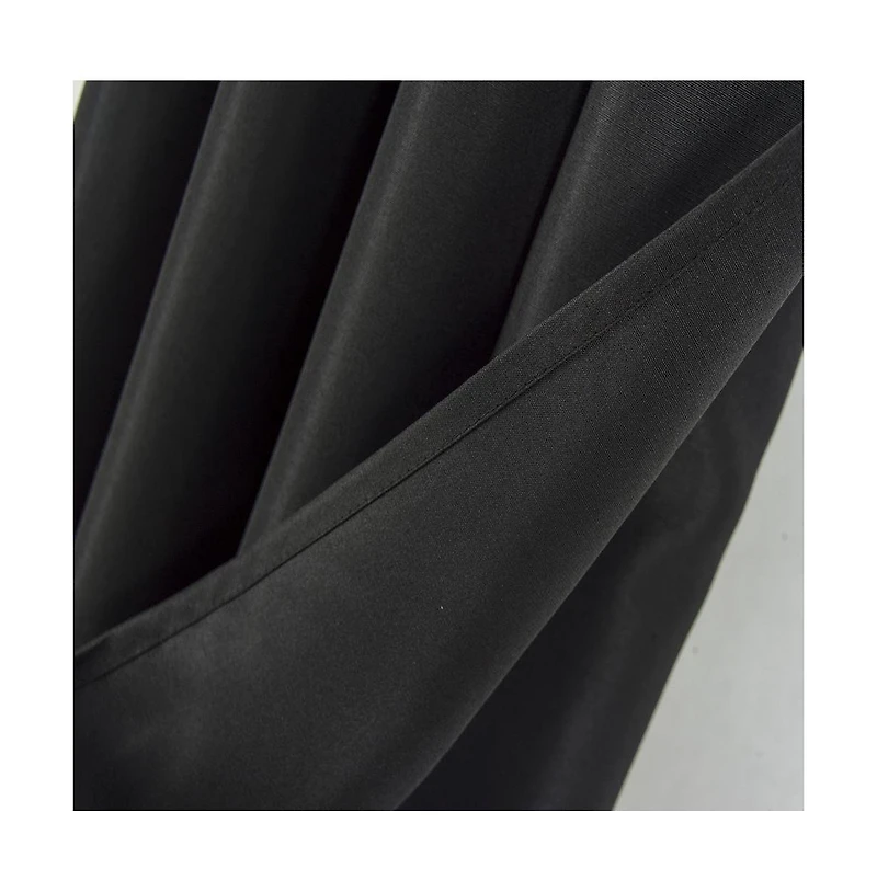 Olivia Gray Gilbert Solid Single Grommet Curtain Panel Pair