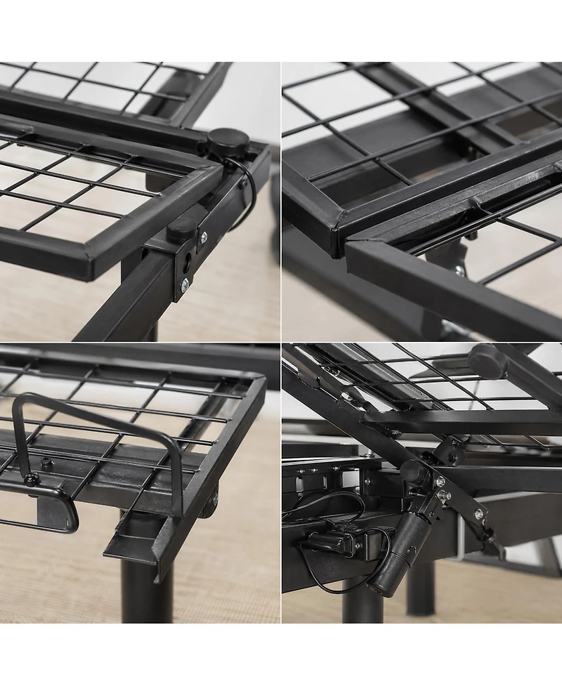 gaomon Electric Bed Frame with Remote, Adjustable Head and Foot, 1000 Lb Base, Twin