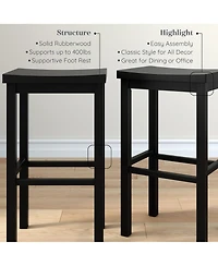 Grain & Grove pack 30 Inch Height Bar Stool