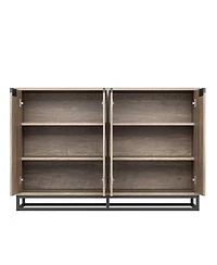 homfan Buffet Cabinet with Storage 55" Accent Sideboard with Adjustable Shelves and 4 Doors for Kitchen, Living Room, Dining Room