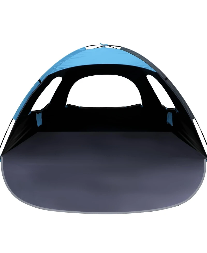 Aofar Beach Tent Sun Shade Shelter Extendable Floor Mesh Windows