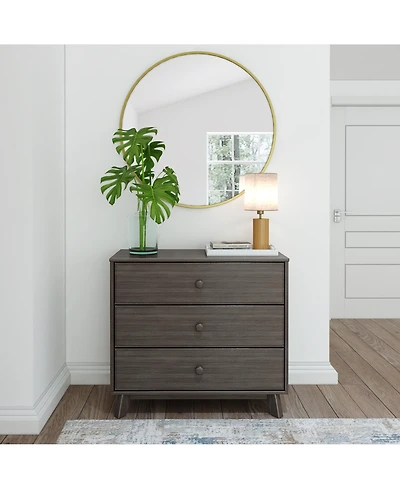 Plank+Beam Solid Wood Classic 3-Drawer Dresser, Small Dresser for Bedroom, Chest of Drawers