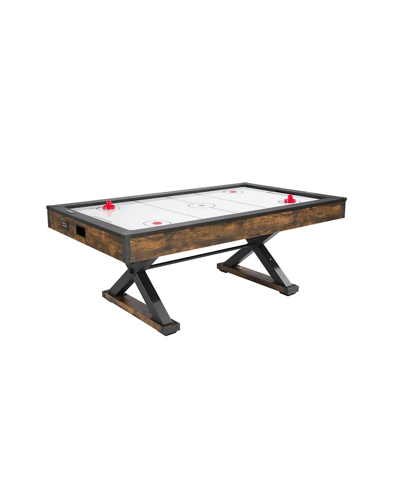 Hongge 84 in Air Hockey Game Table with High-Powered Blower Electronic Scorer 2 Pushers and 2 Pucks
