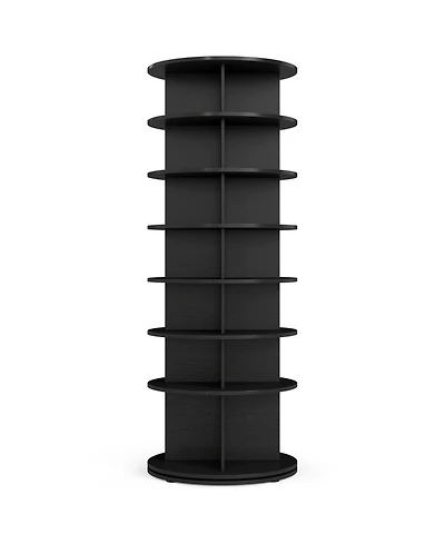 Sugift 7-Tier Rotating Shoe Rack Tower Freestanding Spinning Shoe Organizer Holds 28 Pairs