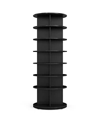 Sugift 7-Tier Rotating Shoe Rack Tower Freestanding Spinning Shoe Organizer Holds 28 Pairs