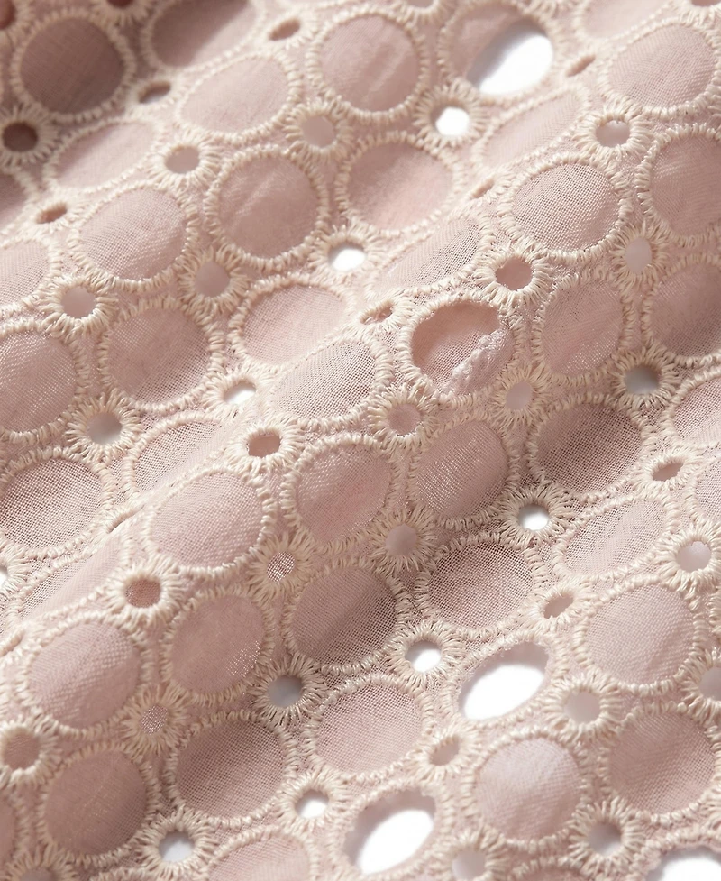 Modenaire Women's Polka Dot Embroidered Lace Dress