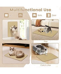 Sugift 12-Piece Cat Scratcher Mat Set 24 x 16 in Sisal Pads