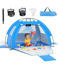 Aofar Beach Tent Solar Fan Anti-uv Sun Shelter Portable Shade Play Ceiling