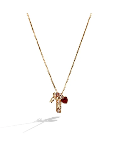 Alex and Ani There Cannoli Be You' Bow and Heart Multi Charm Cluster Necklace