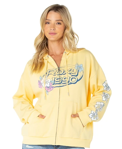 Roxy Women's Sundown Full-Zip Oversized Graphic Hoodie