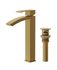 Everstein Single Hole Vessel Bathroom Faucet Handle Sink with Drain Assembly
