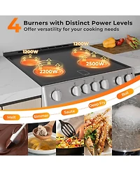 Costway Electric Range 30" Freestanding and Slide-in Kitchen Stove with Cooking Modes