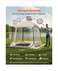 Sugift 72x72 inches Pop-Up Sports Tent Clear Bubble Tent for 2-4 Persons Waterproof Outdoor Pod Shelter