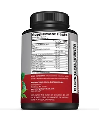 Sunergetic Herbal Supplement with Garlic, Hawthorn, Hibiscus and Vitamins, 90 Capsules