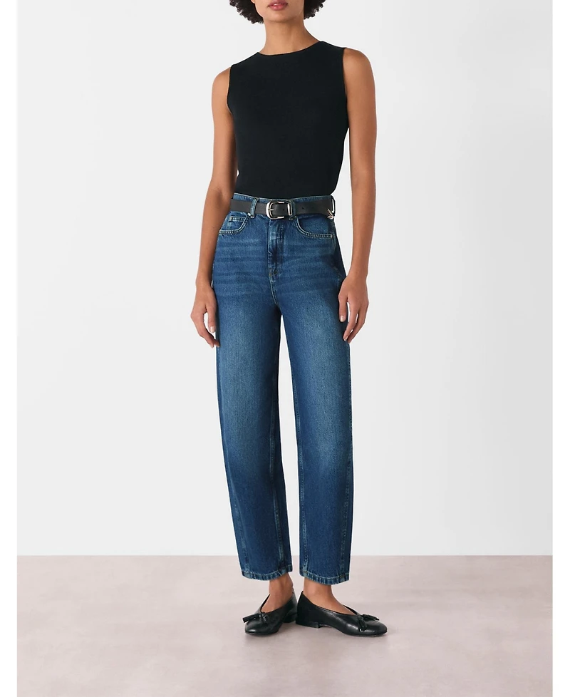 Whistles Women's High Waist Barrel Jeans