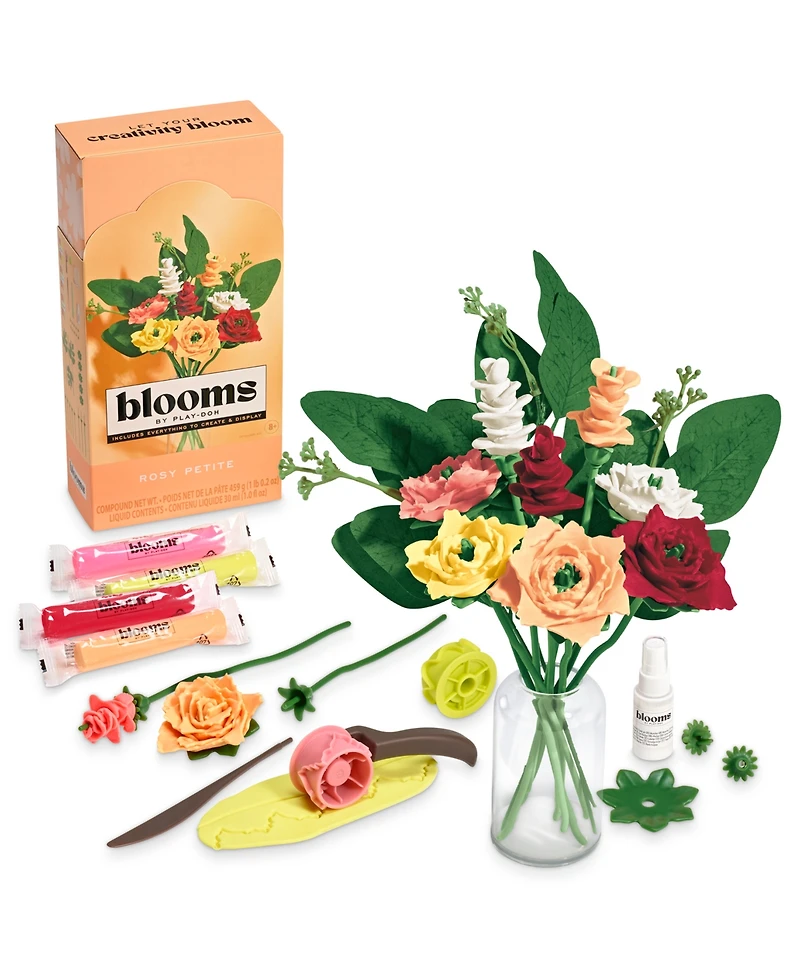 Play-Doh Blooms by Play-Doh Rosy Petite Bouquet Kit, Ages 8+