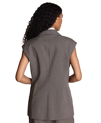 Kenneth Cole Women's Sleeveless Tweed Lined Vest