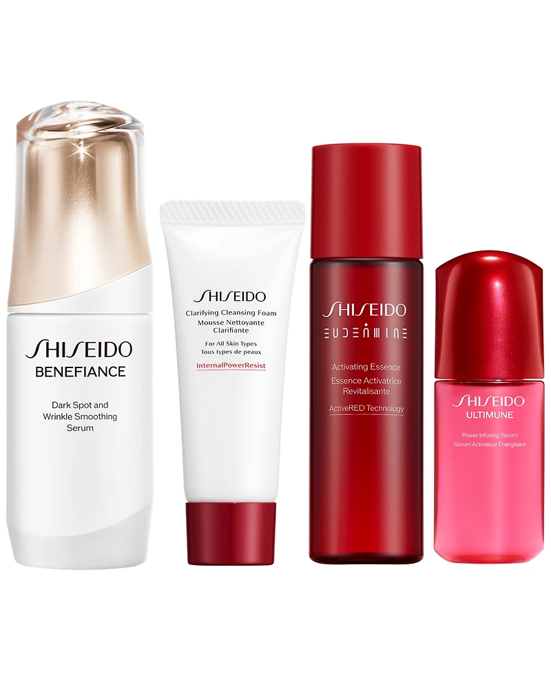 Shiseido 4-Piece Benefiance Brightening & Smoothing Serum Set