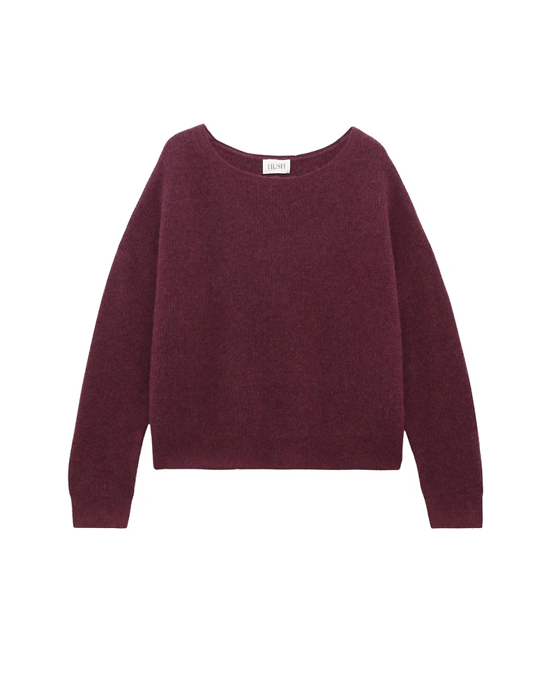 Hush Women's Bryony Slash Neck Ribbed Jumper