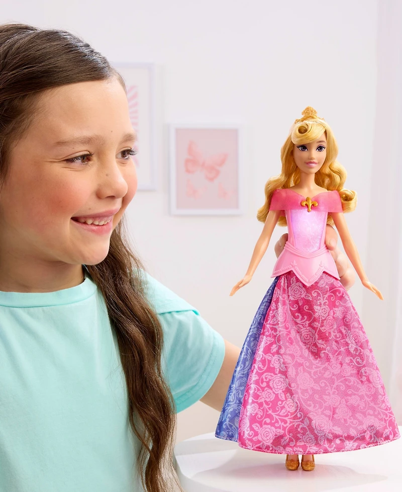 Disney Princess Aurora 13" Transforming-Dress Light-Up Fashion Doll, Ages 3+