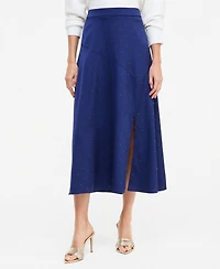 I.n.c. International Concepts Women's Crystal-Embellished Satin Midi Skirt, Macy's Exclusive