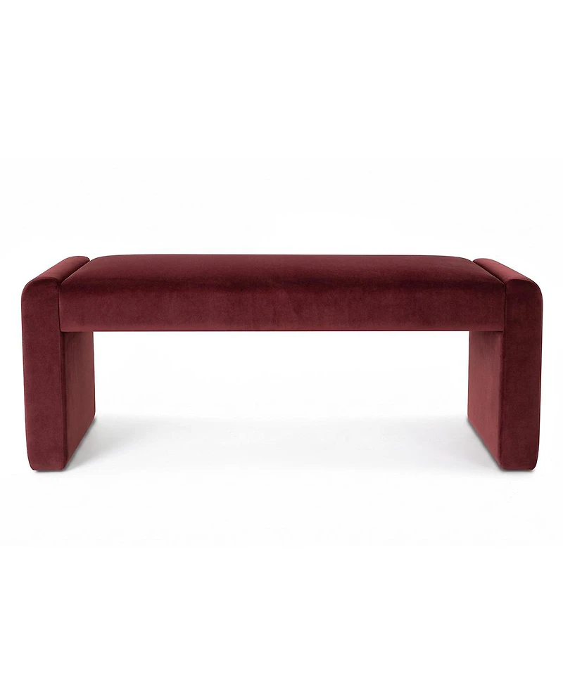 47" Velvet Benches Look, Waterfall Upholstered Bench-Maison Boucle