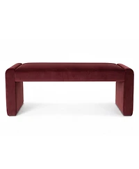 47" Velvet Benches Look, Waterfall Upholstered Bench-Maison Boucle