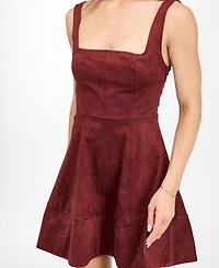 Kittenish Women's Misty Fit & Flare Square Neck Dress