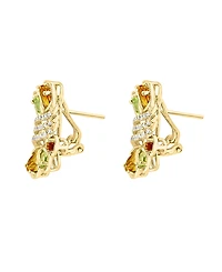 Lali Jewels Citrine (1.93 ct. t.w.) & Peridot (0.83 ct. t.w.) Earrings in 14k Yellow Gold