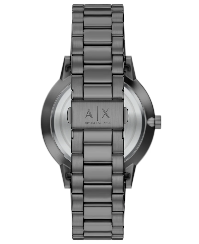 Armani Exchange Men's Quartz Three Hand Gunmetal Stainless Steel Watch 42mm