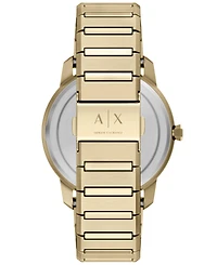 Armani Exchange Men's Quartz Three Hand Gold Stainless Steel Watch 42mm